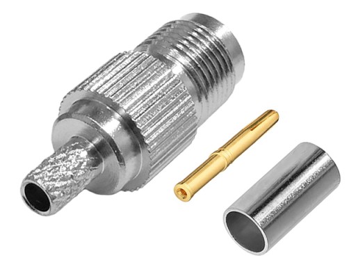 50Ohm TNC zásuvka uchytená na kábli RG-58
