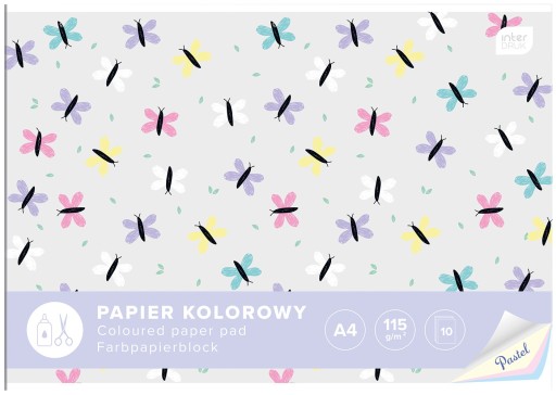 BLOK FAREBNÝ PAPIER A4/10K 115G PASTELOVÁ TLAČ