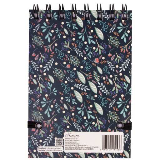 KOŁONOTES ŠKOLSKÝ ZÁPISNÍK A6/96k FLOWER BENIAMIN