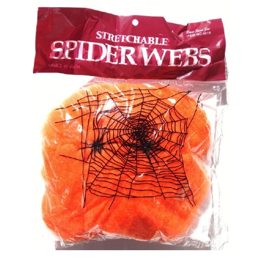 HALLOWEEN SPIDER WEB pomaranč 2 PAVÚKY 60g