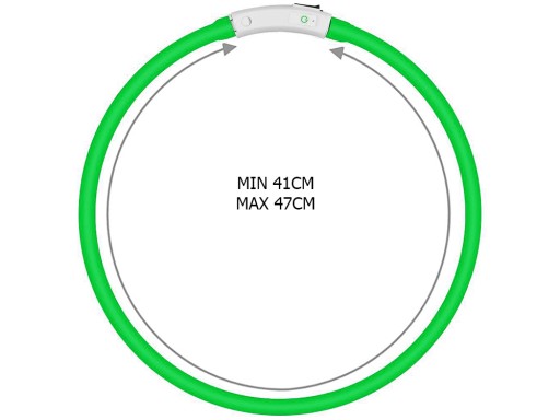 Led Usb obojok na nočné obojky pre psov do 70 cm mix farba nastaviteľný66/0550
