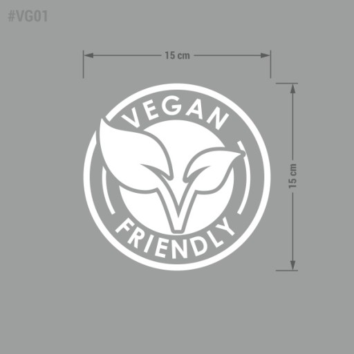 Vegan Friendly - nálepka 15x15