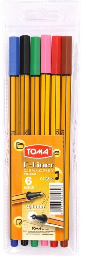 TOMA F-liner liner, 6 farieb - 4mm linka