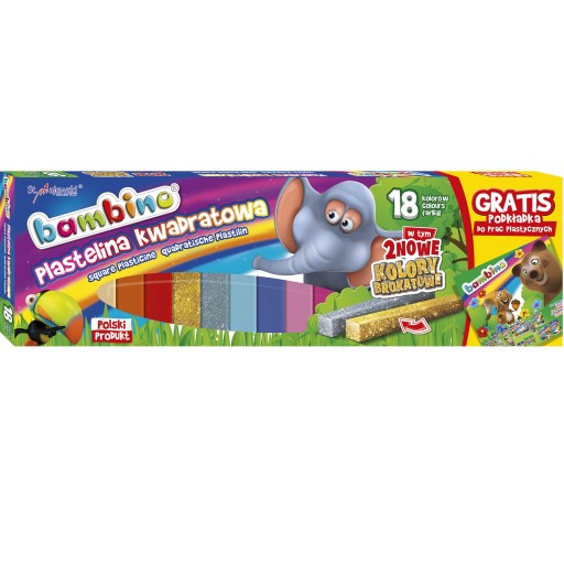 BAMBINO PLASTICINE 18 FARIEB + PODLOŽKA ZDARMA