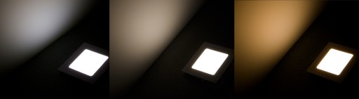 Zápustné štvorcové stropné svietidlo LED panel 6W CCD 3 FARBY