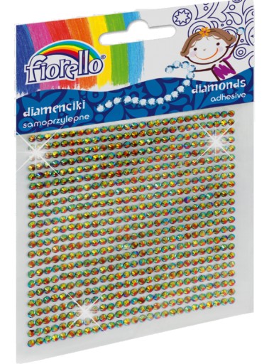 Samolepiaci mini mix diamantov, dúhový