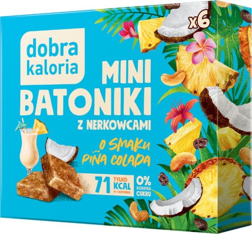 Mini kešu tyčinky Pina colada BEZ CUKRU vegan 102 g Dobré kalórie