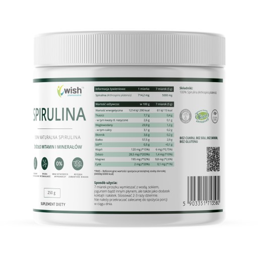 SPIRULINA PRÁŠOK 250g ANEMIA IMUNITY prírodná
