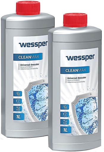 VÝKONNÝ tekutý odstraňovač vodného kameňa 1 l UNIVERZÁLNY VEĽKÝ Wessper pre kávovar - 1000 ml
