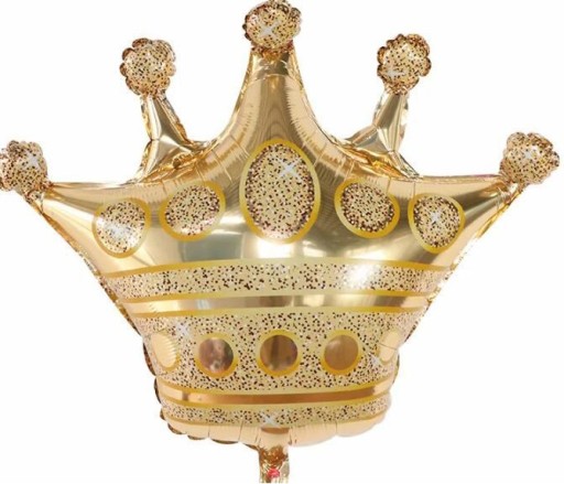 Fóliový balón so zlatou korunou King Queen 100x90cm
