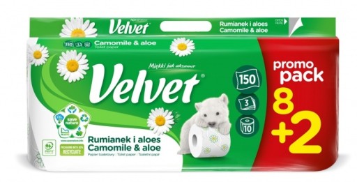 Zamatový TOALETNÝ PAPIER 8+2 ks. Tlač PROMO BALÍKU!