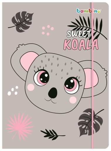 ŠKOLSKÉ VYSIELANIE S GUMA, A4, SLADKÉ KOALA BAMBINO