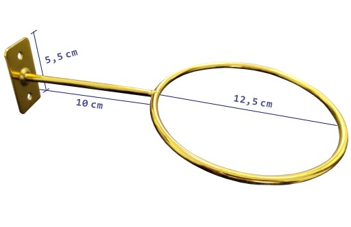 LOFT HANDLE ZLATÝ VEŠIAK NA GUĽU NA STENU Gold Glamour INDUSTRIAL Ball