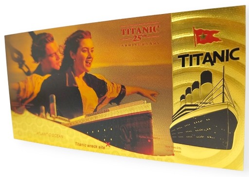 Zberateľský darček s pozlátenými bankovkami TITANIC