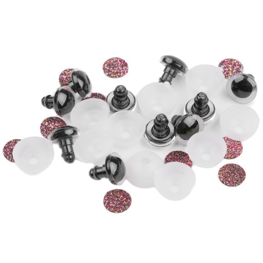 FAREBNÝ GLITTROVÝ MASKOT OČI 12 mm