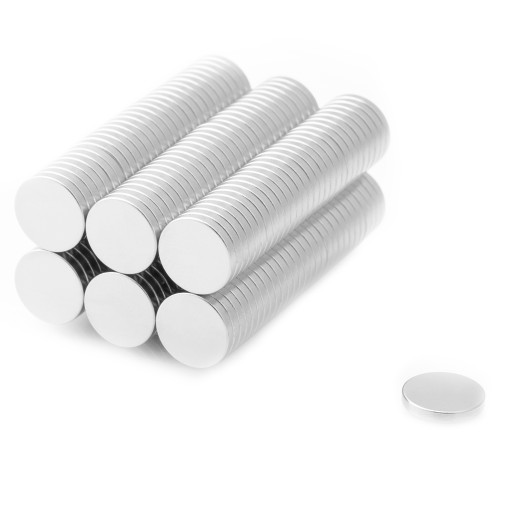 Cylindrický neodymový magnet MW 10x1,5, sada 10 kusov