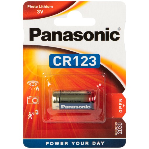 PANASONIC LÍTIOVÁ BATÉRIA 3V CR123 VÝKONNÝ ÚČINNÝ 1PC BLISTER