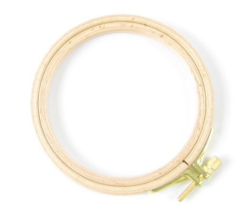 Drevená vyšívacia obrúčka, priemer 10cm, hrúbka 8mm, pevná, Turkish Nurge No.1