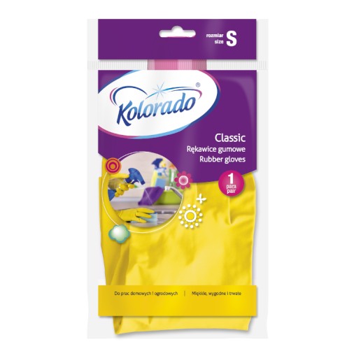Colorado – Gumové rukavice do domácnosti, žlté – S