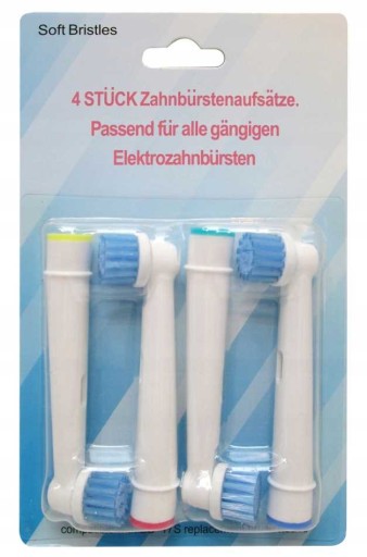 4x NÁHRADNÉ HLAVICE PRE ELEKTRICKÚ CITLIVÚ ELEKTRICKÚ KEFKU ORAL-B, BIELA