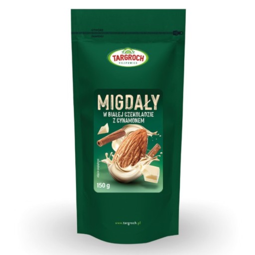 Mandle v bielej čokoláde so škoricou 150g TAR-PEA