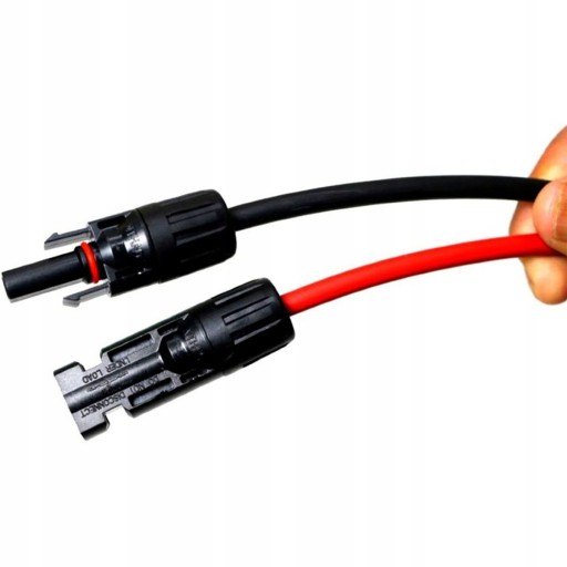 PREDLŽOVACÍ KÁBEL SOLÁRNY ČERVENÝ FV PANEL MC4 4mm 1m