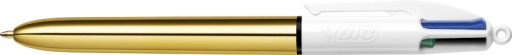 BIC 4COLORS SHINE GOLD AUTOMATIC GALLPEN 4 COLORS SCHOOL 4V1 GOLD