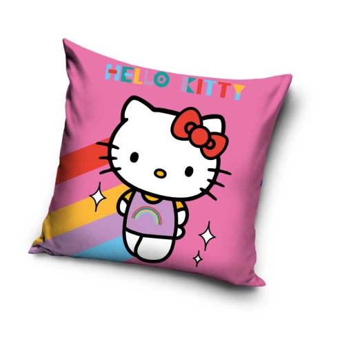 HELLO KITTY plyšový dekoračný VANKÚŠ 40x40 cm ZAMAT