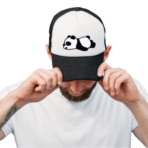 Nažehľovacia nášivka Panda ospalá, spiaca, ležiaca