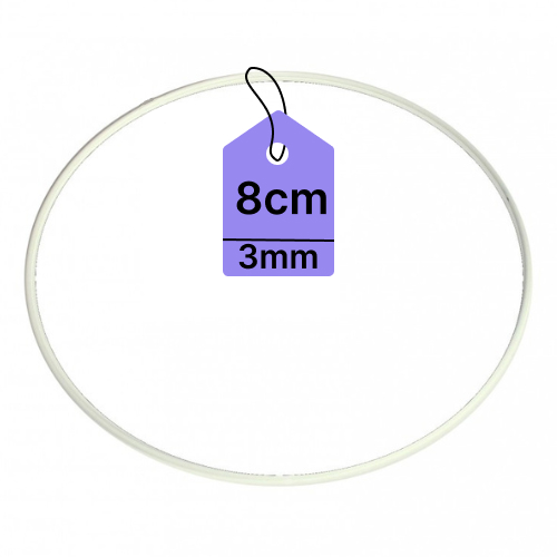KOVOVÝ Prsteň PRE LAVAČOV SNÍKOV Prsteň MACRAME BIELY 8CM