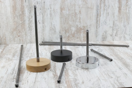 kovová trubica M10x1 pavúk lampa DIY vsuvka M10x1 trubica 30cm pre podkrovnú lampu