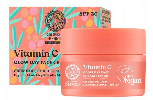 NATURA SIBERICA OMLADZUJÚCI KRÉM NA TVÁR S VITAMÍNOM C SPF20