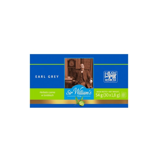 Earl Grey Sir William's Tea Čierny expresný čaj 30 vrecúšok