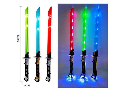 VEĽKÝ SVETELNÝ MEČIL PRE WARRIOR STAR LED 76CM