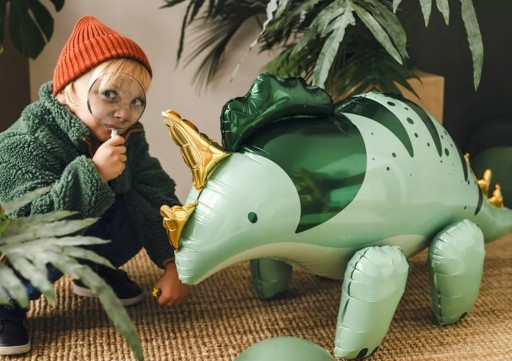 DINOSAUR TRICERATOPS fóliový balón narodeninová PARTY Dino VEĽKÝ STOJACÍ 101cm