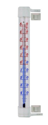 Vonkajší okenný teplomer nalepený na okne, stredná veľkosť 24 cm