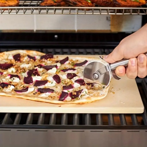 NÔŽ PIZZA KRÁJAČ KRUHÁ KOĽAJNIČKA NA REZANIE PIZZOVÉHO KOLESA OSTREJ OCELE