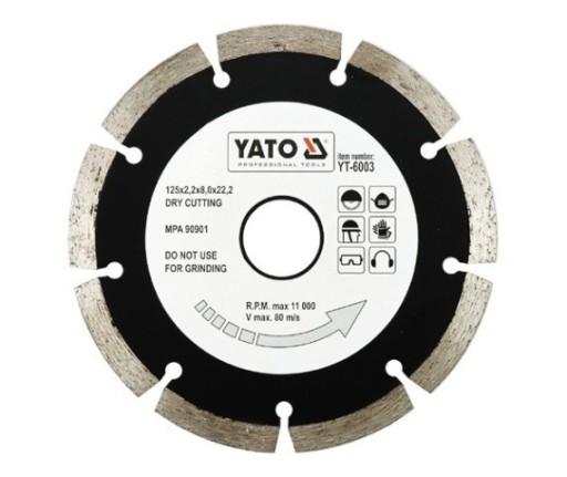Segmentový diamantový kotúč 125 mm YT-6003 YATO
