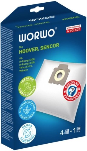 Vrecká do vysávača Worwo HMB05K, 4 kusy