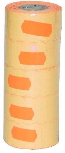 CENOVKA etikety WAVE 26x12 3500ks ORANŽ