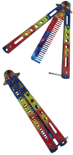 Tréningový motýľový nôž TUPÝ HREBEŇ BALISONG CS:GO DARČEK NA TRÉNING