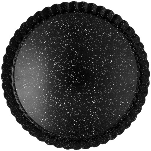 Forma na KOLÁČKY s odnímateľným DNOM, 25 cm, čierna oceľ, mramorovaná