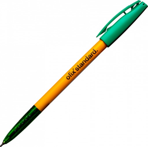 Zelené OFIX Standard BALLPOINT 0,7 mm, tradičné kancelárske pero s klipom