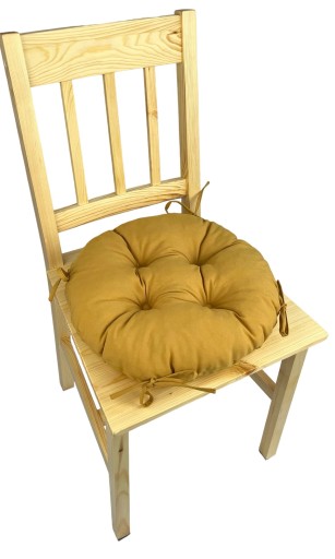 Podsedák na stoličku taburetka 35cm HORČIČKOVÝ CIRCLE