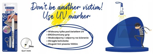 UV fixka s popisovacou baterkou