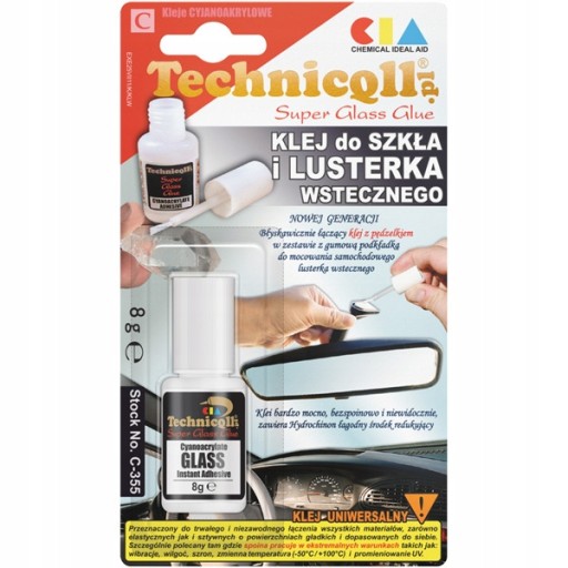 LEPIDLO NA SKLO A SPÄTNÉ ZRKADLÁ TECHNICQL C355