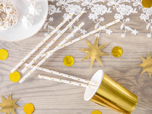 GOLD STARS PAPIEROVÉ SLIMKY 10 ks NARODENIN