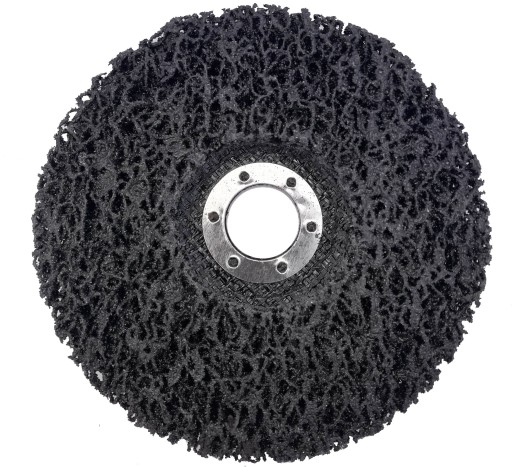 VLIESOVÝ DISK NA KOVOVÚ OCEL ODSTRAŇOVANIE HRDZE DREVA ČERNÝ VLAS 125mm