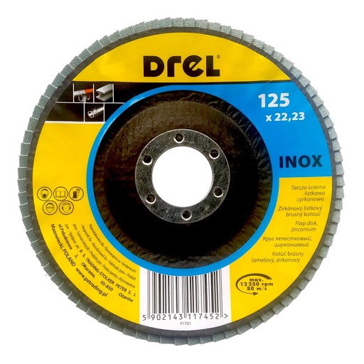 Nerezová lišta Drel RTZ-1208 Zirkón 125mm P 80