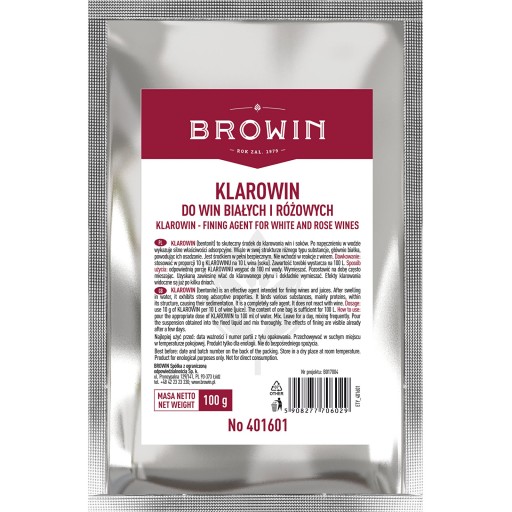 Klarowin na biele a ružové vína 100g BROWIN č.401601